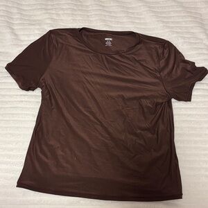 aerie SmoothEZ Crewneck Tee in Brown